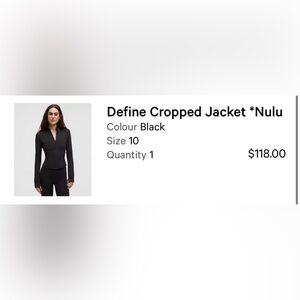 Black Define Cropped Jacket